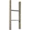 Ekena Millwork 15"W x 36"H x 3 1/2"D Vintage Farmhouse 2 Rung Ladder, Barnwood Decor Collection, Reclaimed Grey DECR015X036X04LDRGY - alternate 1